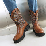 MEN'S RETRO EMBROIDERED DENIM BOOTS 15931555YL