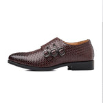 MEN'S STYLISH THREE-BUCKLE SLIP-ON MONK SHOES 19660246S