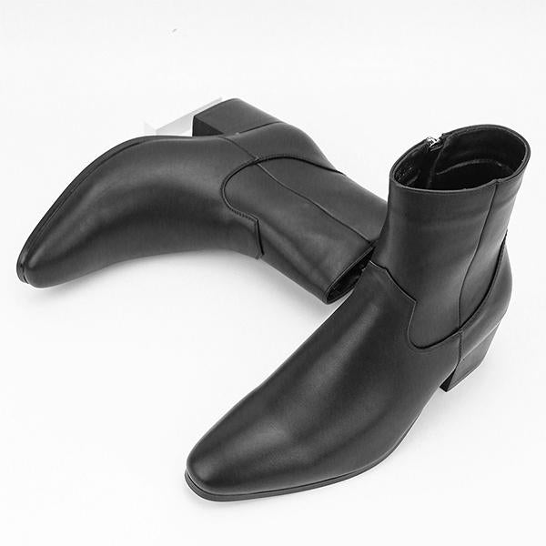 MEN'S HIGH-HEELED LEATHER BOOTS 61862443YL