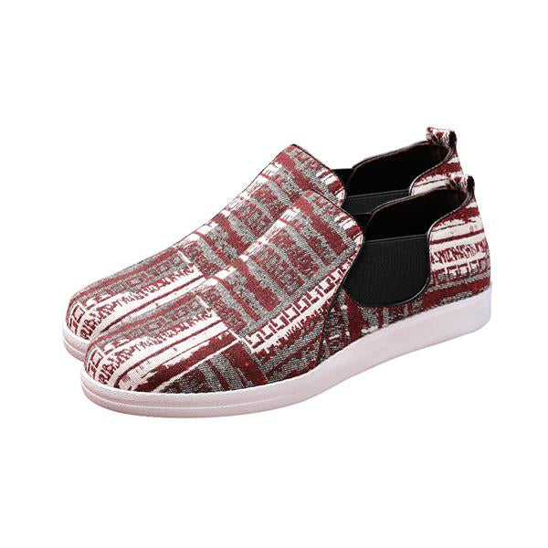 MEN'S CASUAL ETHNIC PATTERN SLIP-ON FLAT SHOES 88906855S