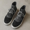 MEN'S HIGH-TOP SUEDE PATCHWORK CASUAL SNEAKERS 13790406S