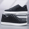 MEN'S STYLISH RHINESTONE LACE-UP CASUAL SHOES 27605133S