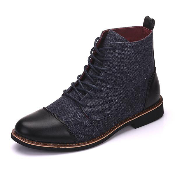 MEN'S CASUAL PATCHWORK CHUKKA BOOTS 18005540S