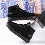 MEN'S CASUAL SUEDE RUBBER SOLE LACE UP SNOW BOOTS 65561595S