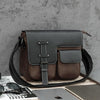 MEN'S MATTE LEATHER MULTI-POCKET MESSENGER BAG 06591414S