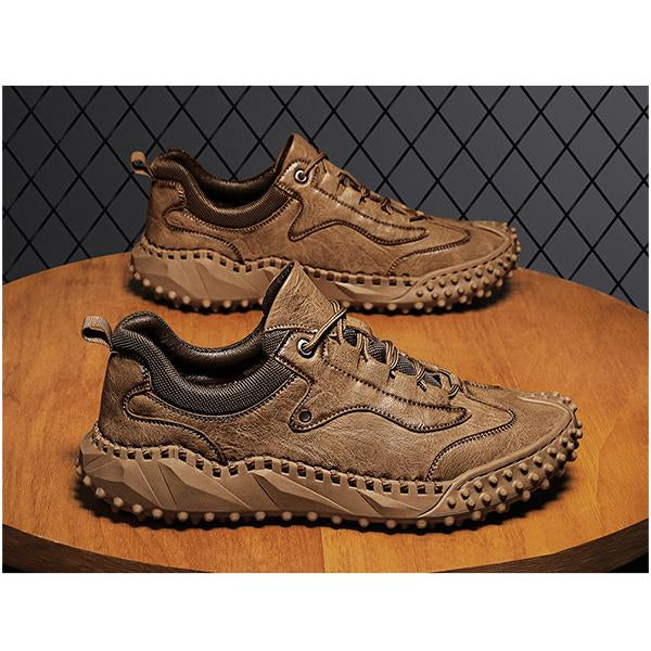 MEN'S LACE UP RETRO CASUAL LEATHER SHOES 15112900YL