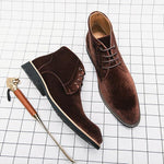 MEN'S BUSINESS CASUAL POINTED TOE LACE-UP CHUKKA BOOTS 34211592S