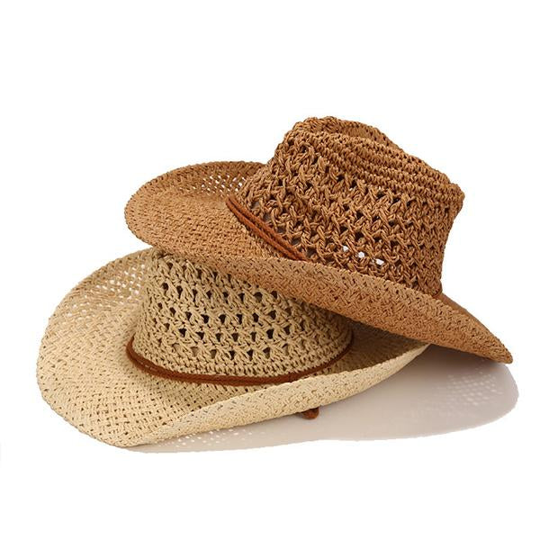 MEN'S CASUAL SUN PROTECTION BEACH STRAW HAT 19764253S