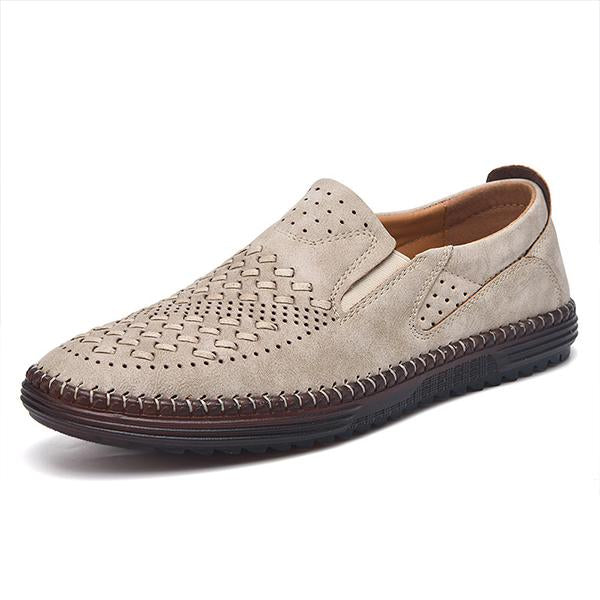 MEN'S FLAT HAND-SEWN SLIP-ON CASUAL SHOES 89090104S