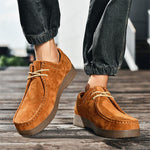 MEN'S CASUAL SUEDE LEATHER LACE-UP LOAFERS 10989099S