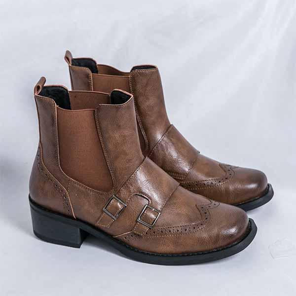 MEN'S CREATIVE RETRO BUCKLE CHELSEA BOOTS 62060562YL