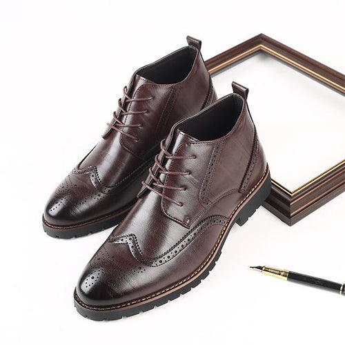 MEN'S VINTAGE BROGUE LACE-UP ANKLE BOOTS 20105136S