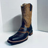 MEN'S ROMAN SQUARE TOE STITCHING RETRO WESTERN BOOTS 67072837S