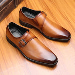 MEN'S BUSINESS SQUARE TOE FORMAL CASUAL MONK SHOES 37416740S