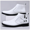 MEN'S RETRO PERSONALIZED ZIPPER BUCKLE DESIGN SHORT BOOTS 65806167YL