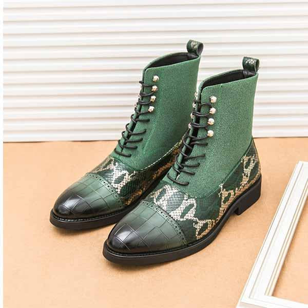 MEN'S CASUAL CREATIVE DESIGN LACE UP BOOTS 58728529YL