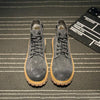 MEN'S SIDE ZIPPER HIGH TOP CASUAL LACE UP BOOTS 78695731S