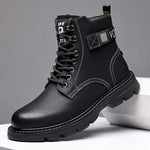 MEN'S CASUAL THICK SOLE HIGH TOP LACE UP BOOTS 46542741S