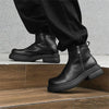 MEN'S ROUND TOE RETRO SIDE ZIPPER ANKLE BOOTS 52333835YL