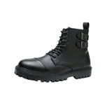 MEN'S CASUAL AND VERSATILE ZIPPER WORK LACE BOOTS 81878133S