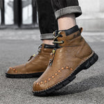 MEN'S CASUAL LACE-UP THICK SOLE WORK BOOTS 48635193S