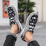 MEN'S HALLOWEEN SKULL CANVAS CASUAL SHOES 18749266S