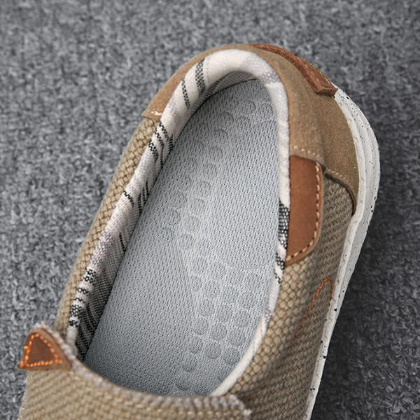 MEN'S CASUAL BREATHABLE SLIP-ON CANVAS SHOES 04386164S