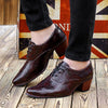 MEN'S BUSINESS POINTED-TOE HIGH-HEELED DRESS SHOES 85558050S