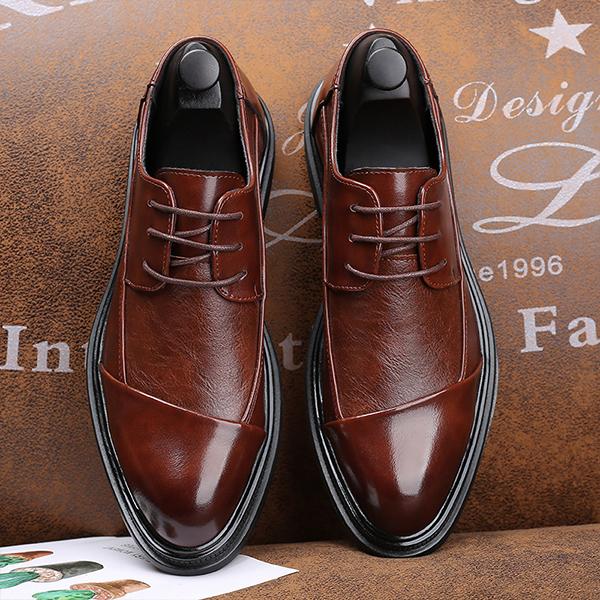 MEN'S RETRO LACE-UP CASUAL WEDDING SHOES 88070022S