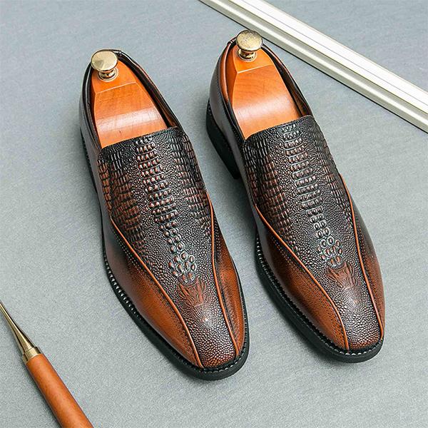 MEN'S STYLISH SLIP-ON POINTED TOE DRESS SHOES 26868352S