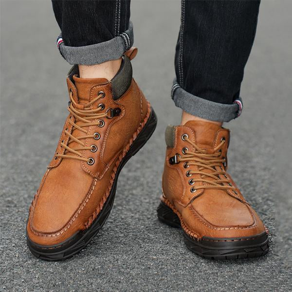 MEN'S CASUAL VINTAGE LACE UP ANKLE BOOTS 78180456S