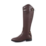 MEN'S RETRO BACK ZIP KNEE-HIGH EQUESTRIAN  BOOTS 75864943S