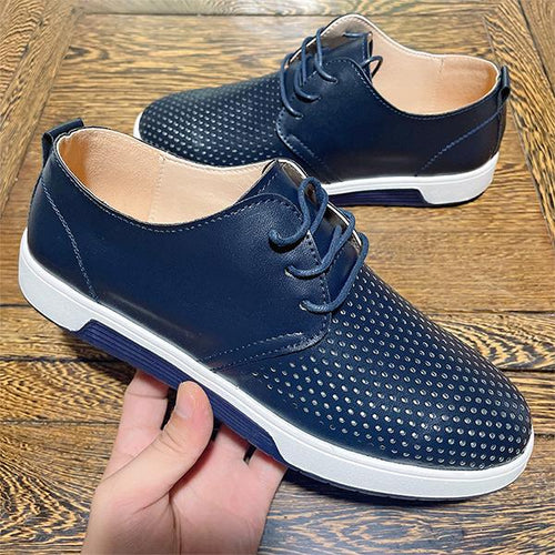 MEN'S NON-SLIP LACE-UP HOLLOW CASUAL SHOES 45815326S