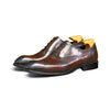 MEN'S FAUX WOODGRAIN BROGUE SQUARE TOE DRESS SHOES 32260216S