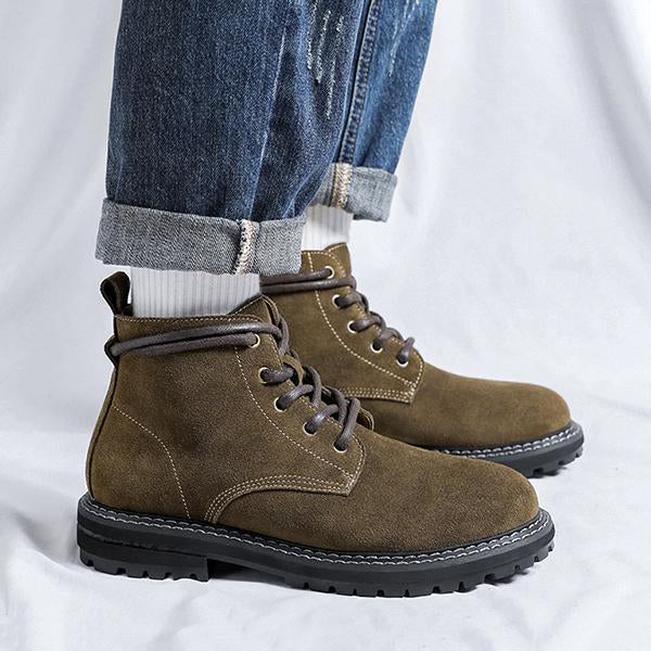 MEN'S CASUAL SUEDE LEATHER LACE-UP BOOTS 95706555S