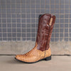 MEN'S RETRO SQUARE MOTORCYCLE LEATHER BOOTS 30940180YL