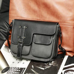 MEN'S MATTE LEATHER MULTI-POCKET MESSENGER BAG 06591414S