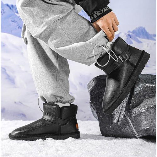 MEN'S BLACK ROUND TOE SNOW BOOTS 22860489YL