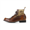 MEN'S RETRO COLOR-BLOCKED MOTORCYCLE BOOTS 09762815S