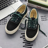 MEN'S LOW-TOP LACE-UP CONTRAST CANVAS SHOES 45148744S