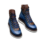 MEN'S COLOR CONTRASTING RETRO LACE UP BOOTS 42761203YL