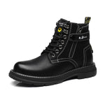 MEN'S CASUAL SIDE ZIPPER WORK STYLE LACE UP BOOTS 53080754S