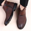 MEN'S CASUAL RETRO BELT BUCKLE BOOTIES 43610906S