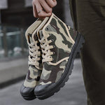 MEN'S CASUAL HIGH TOP LACE-UP CAMOUFLAGE CANVAS BOOTS 05293539S