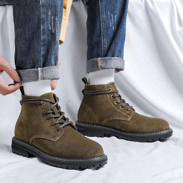 MEN'S CASUAL SUEDE LEATHER LACE-UP BOOTS 95706555S