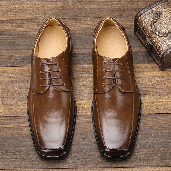 MEN'S SLIP ON LEATHER LINED SQUARE TOE DRESS LOAFERS SHOES FOR CASUAL WORK 39263300YL