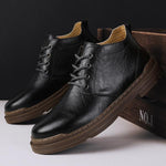 MEN'S CASUAL LACE-UP BUSINESS LEATHER SHOES 95098761S