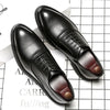 MEN'S BLACK BUSINESS CASUAL LEATHER SHOES 57392643YL