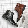 MEN'S STYLISH BUSINESS BELT BUCKLE DECORATED CHELSEA BOOTS 42631959S