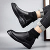 MEN'S CASUAL SLIP-ON KNITTED PATCHWORK ANKLE BOOTS 11344830S